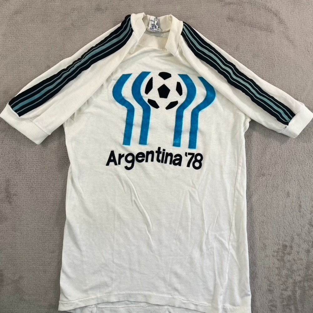 True Vintage Penalty Tag World Cup Argentina 1978 Soccer T Shirt Made in Brazil